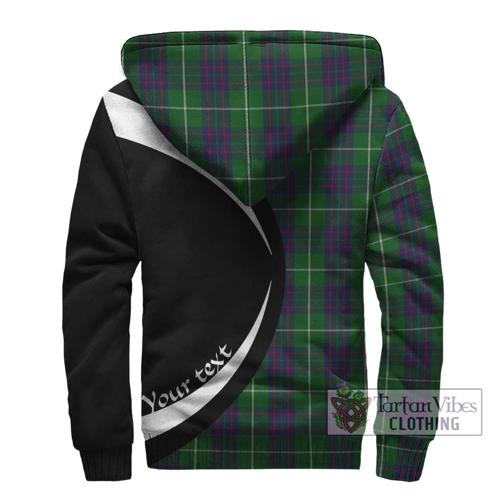 MacIntyre Hunting Tartan Sherpa Hoodie with Family Crest Circle Style - Tartan Vibes Clothing