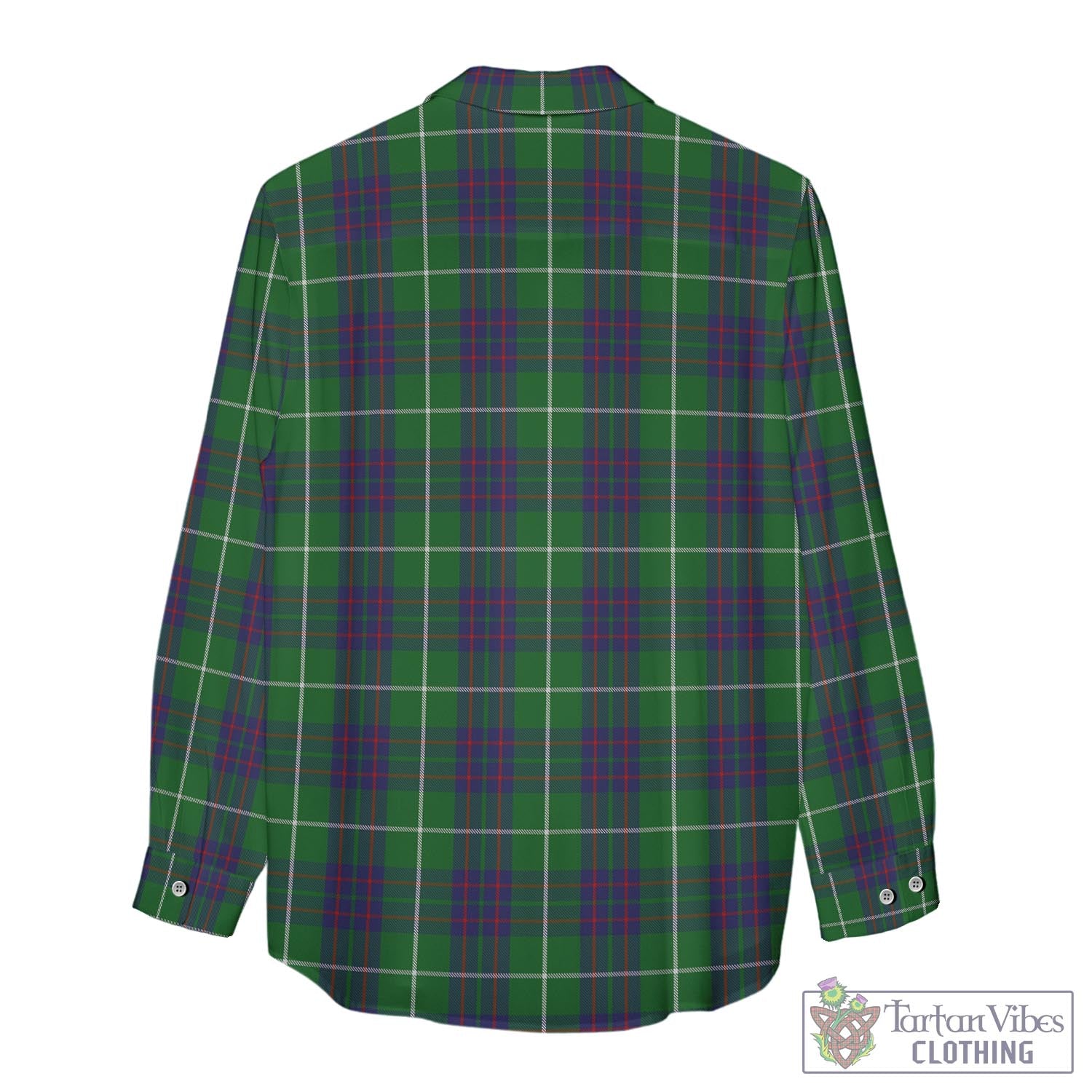 Tartan Vibes Clothing MacIntyre Hunting Tartan Womens Casual Shirt with Family Crest