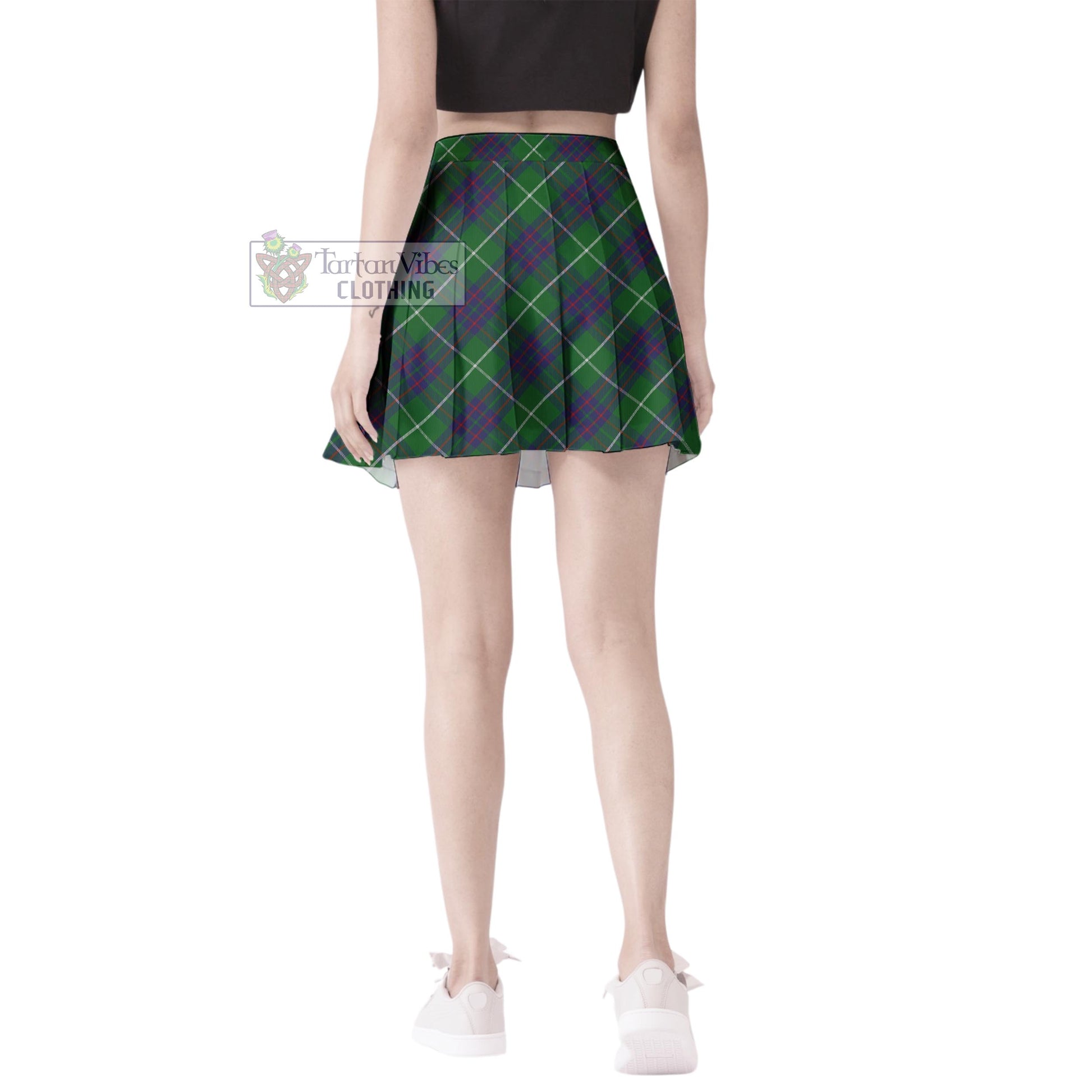 Tartan Vibes Clothing MacIntyre Hunting Tartan Women's Plated Mini Skirt