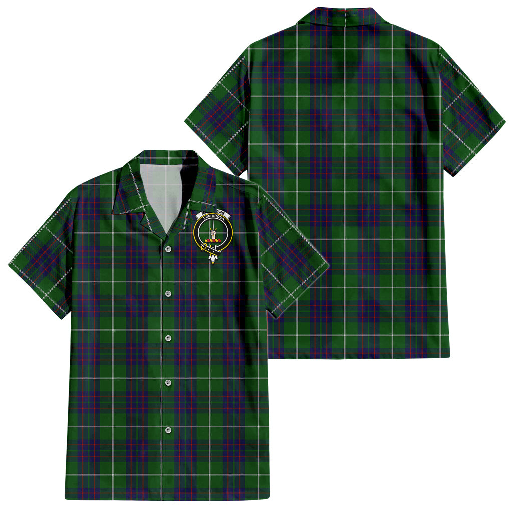 macintyre-hunting-tartan-short-sleeve-button-down-shirt-with-family-crest