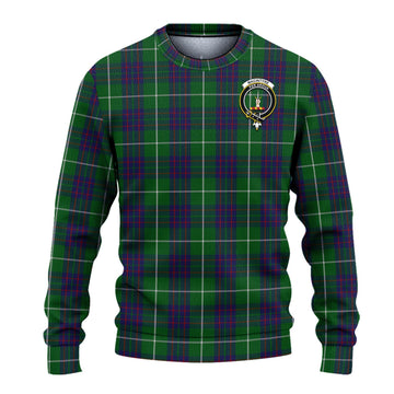 MacIntyre Hunting Tartan Knitted Sweater with Family Crest