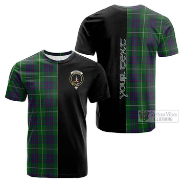 MacIntyre Hunting Tartan Cotton T-shirt with Family Crest and Half Of Me Style