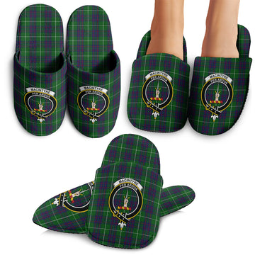 MacIntyre Hunting Tartan Home Slippers with Family Crest