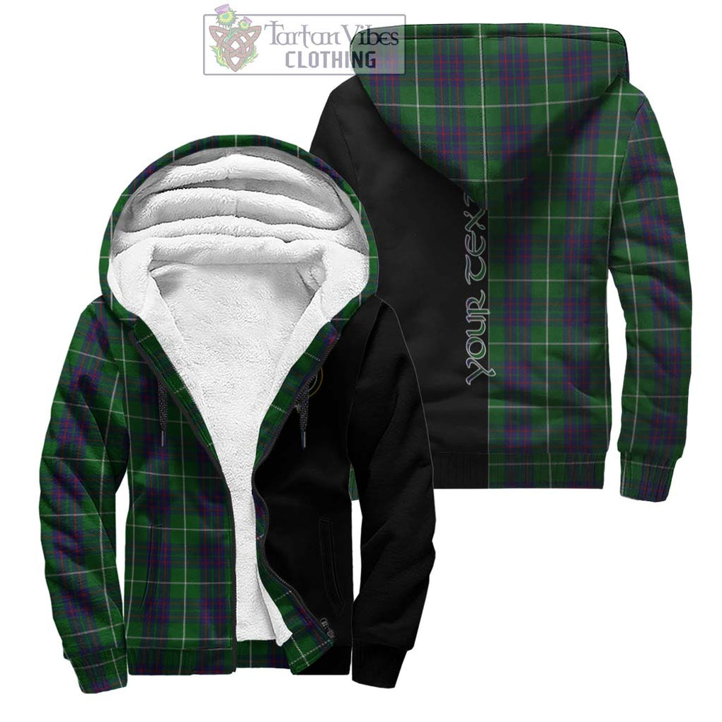 MacIntyre Hunting Tartan Sherpa Hoodie with Family Crest and Half Of Me Style Unisex - Tartanvibesclothing Shop