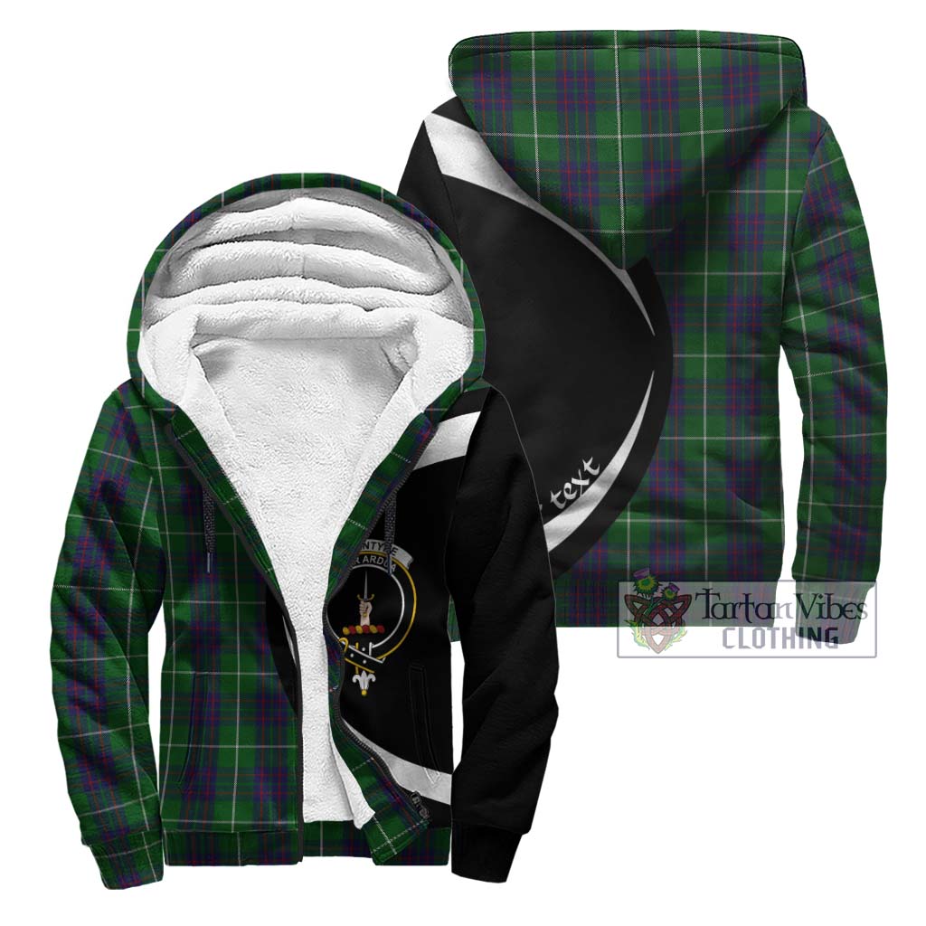 MacIntyre Hunting Tartan Sherpa Hoodie with Family Crest Circle Style Unisex - Tartan Vibes Clothing