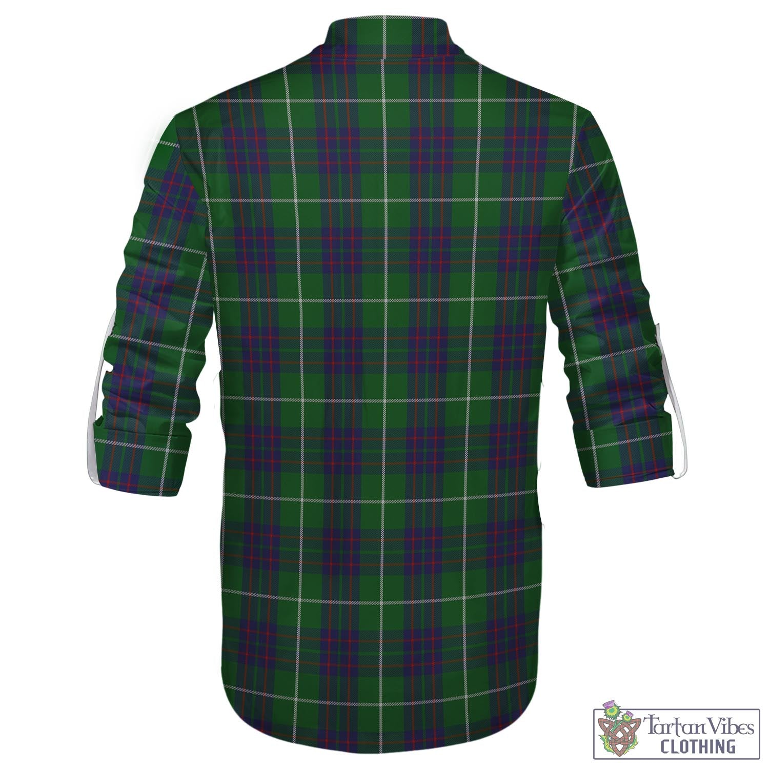 Tartan Vibes Clothing MacIntyre Hunting Tartan Men's Scottish Traditional Jacobite Ghillie Kilt Shirt