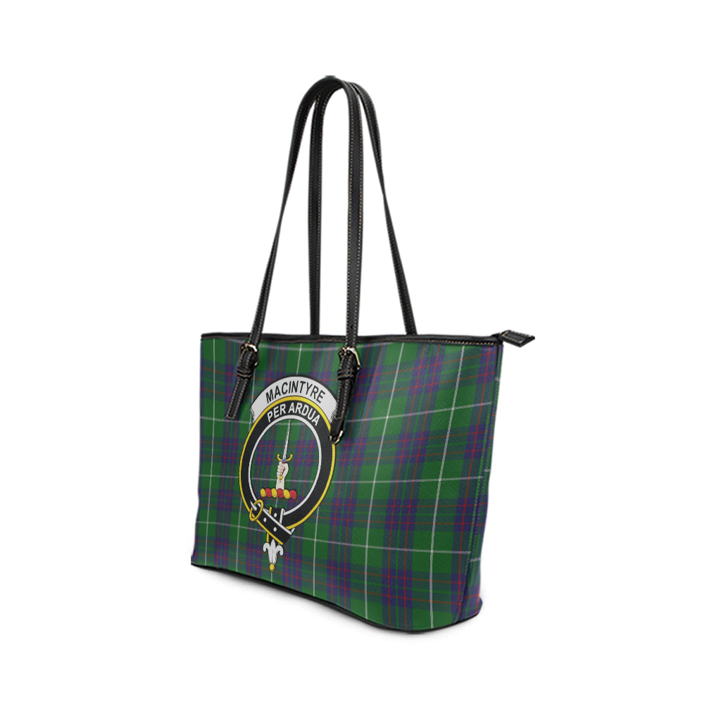 macintyre-hunting-tartan-leather-tote-bag-with-family-crest