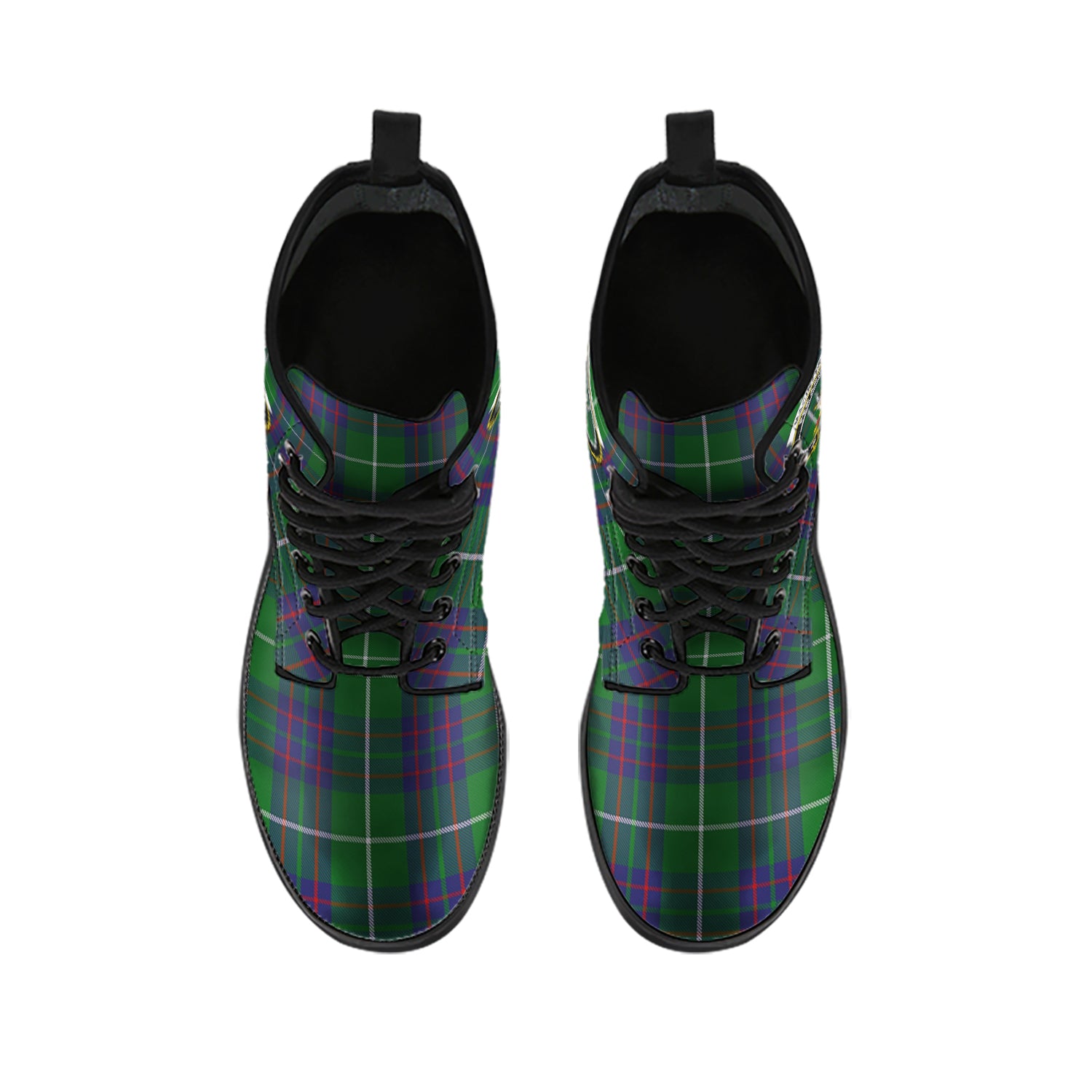 macintyre-hunting-tartan-leather-boots-with-family-crest