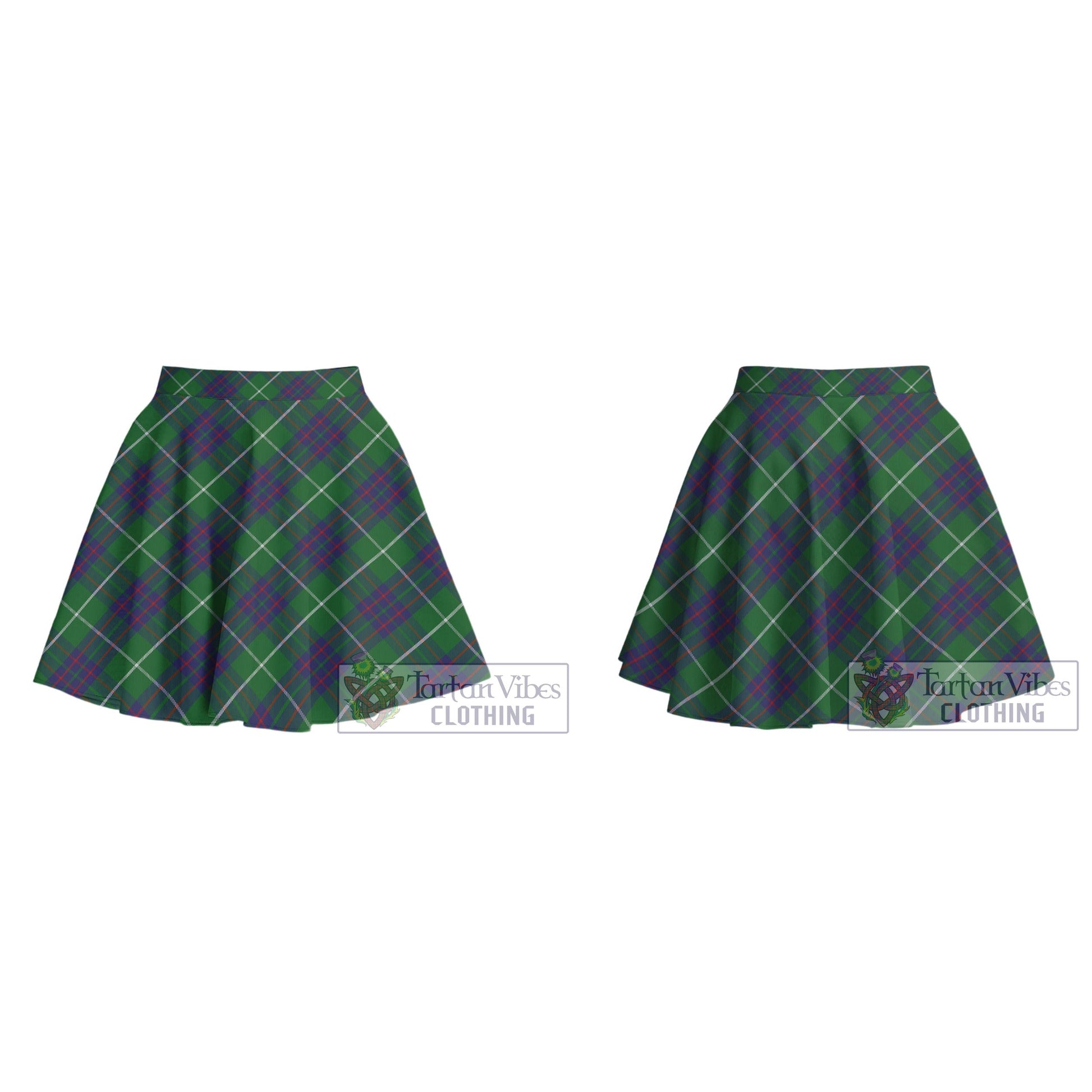 Tartan Vibes Clothing MacIntyre Hunting Tartan Women's Plated Mini Skirt