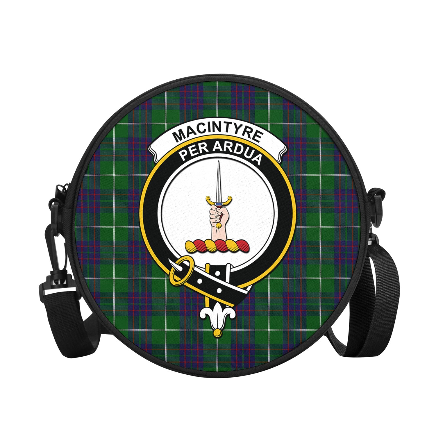 macintyre-hunting-tartan-round-satchel-bags-with-family-crest