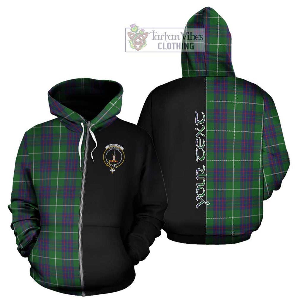 MacIntyre Hunting Tartan Hoodie with Family Crest and Half Of Me Style - Tartanvibesclothing Shop