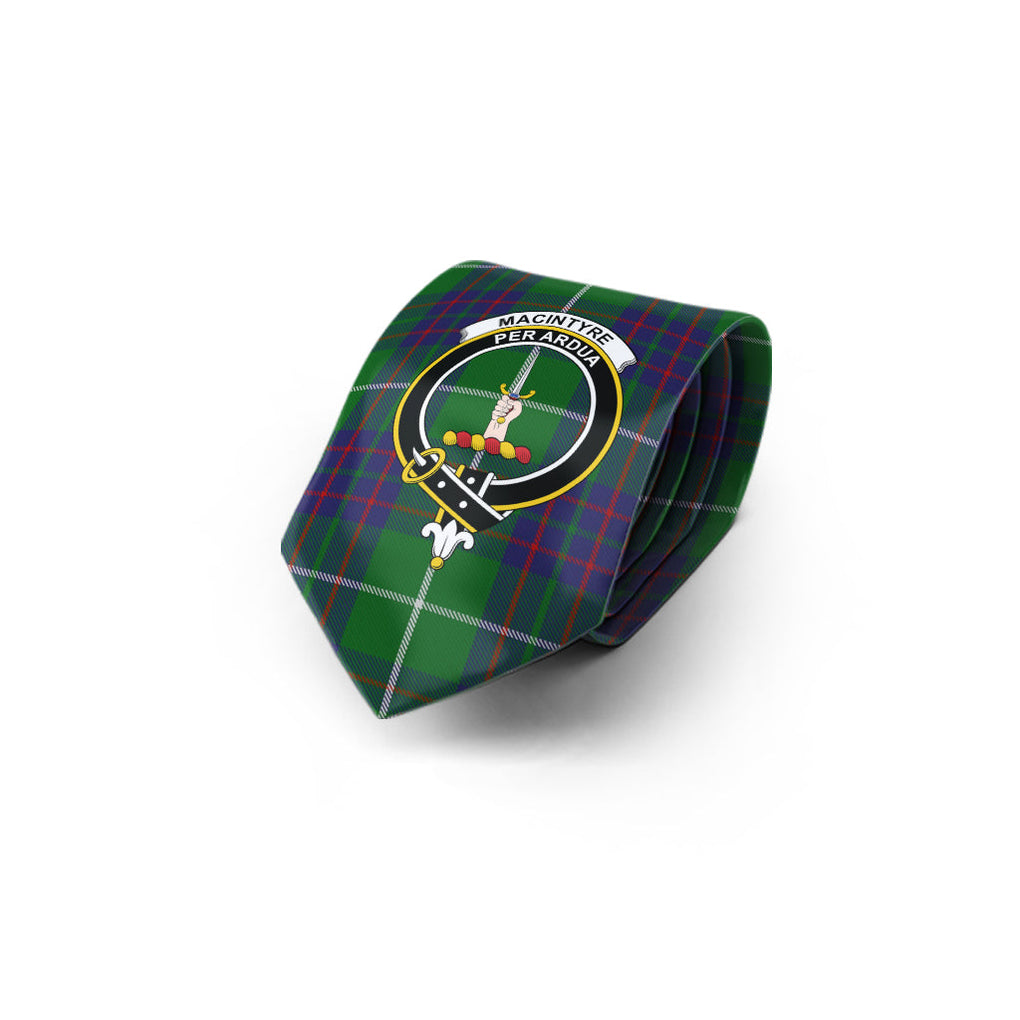 MacIntyre Hunting Tartan Classic Necktie with Family Crest - Tartan Vibes Clothing