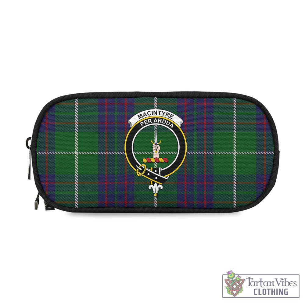 Tartan Vibes Clothing MacIntyre Hunting Tartan Pen and Pencil Case with Family Crest