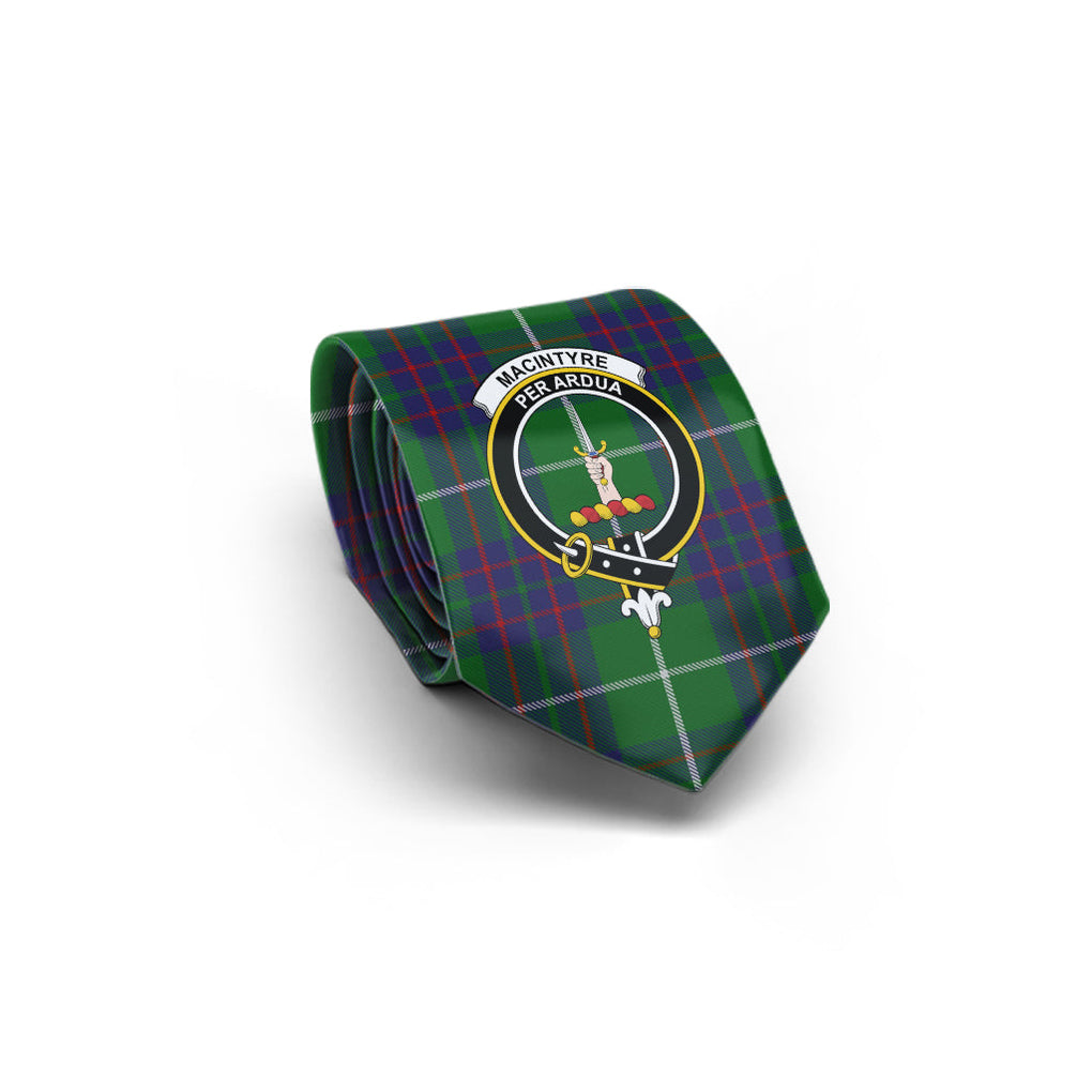 MacIntyre Hunting Tartan Classic Necktie with Family Crest - Tartan Vibes Clothing