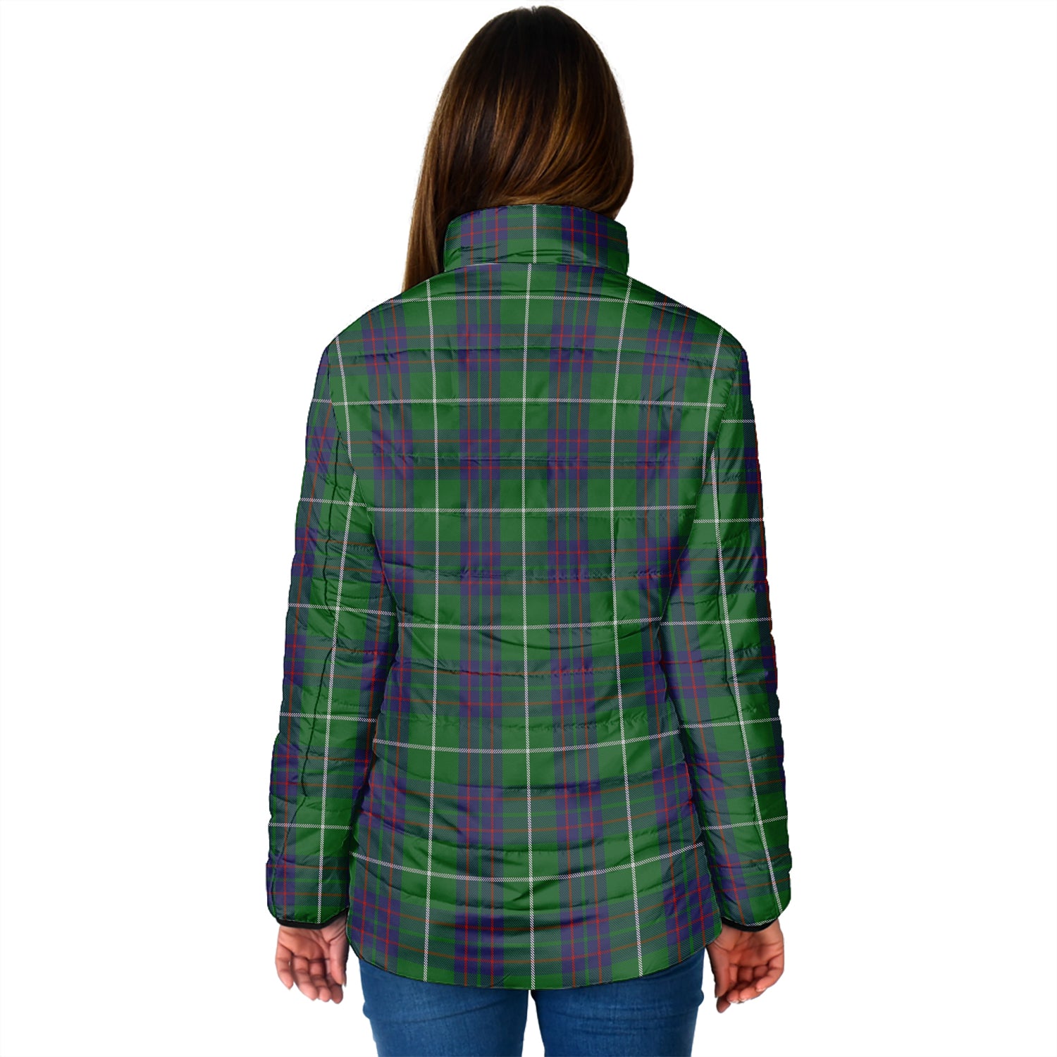 MacIntyre Hunting Tartan Padded Jacket with Family Crest - Tartan Vibes Clothing