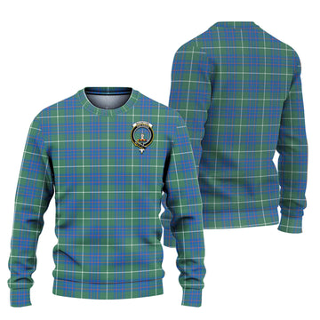 MacIntyre Hunting Ancient Tartan Ugly Sweater with Family Crest