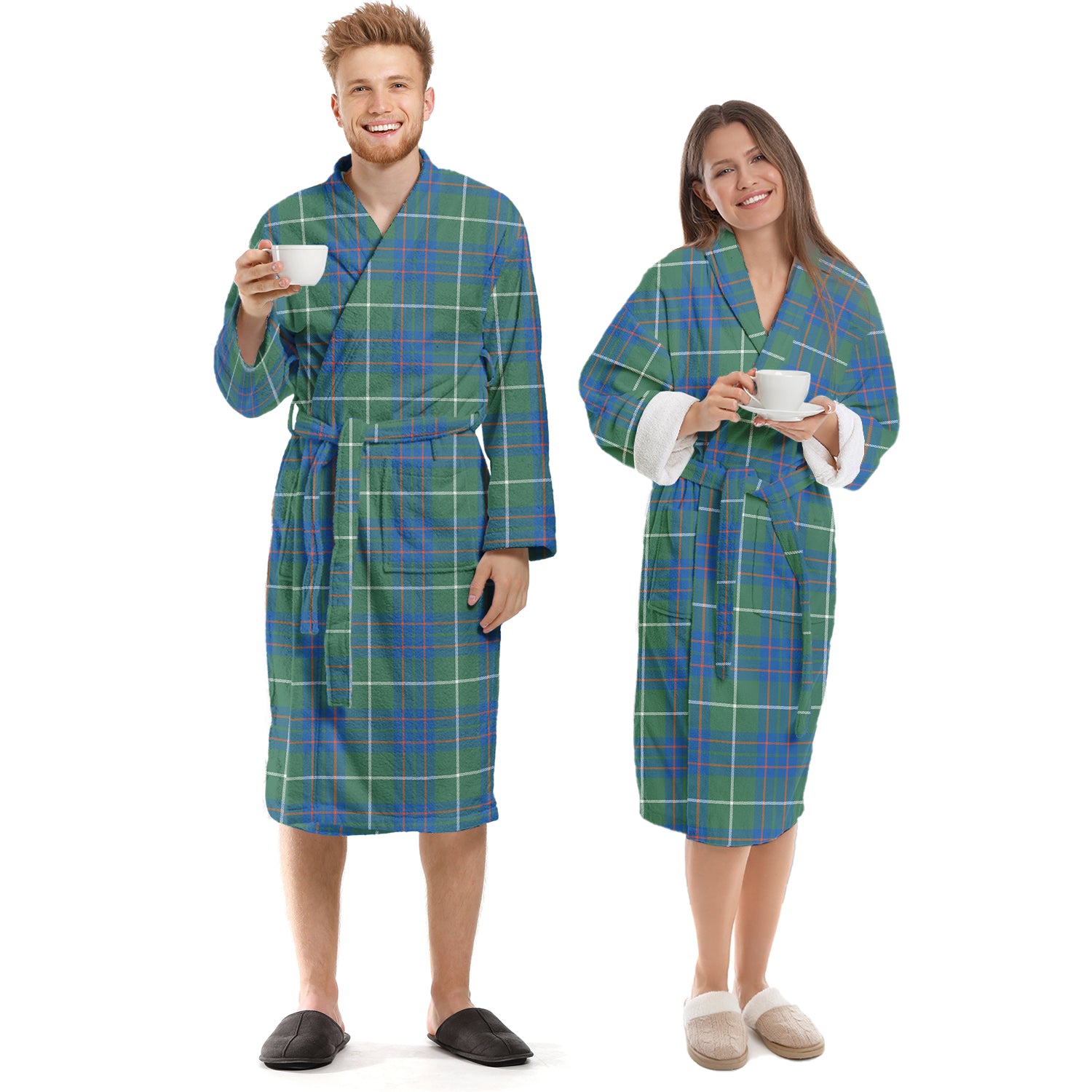 MacIntyre Hunting Ancient Tartan Bathrobe Unisex S - Tartan Vibes Clothing