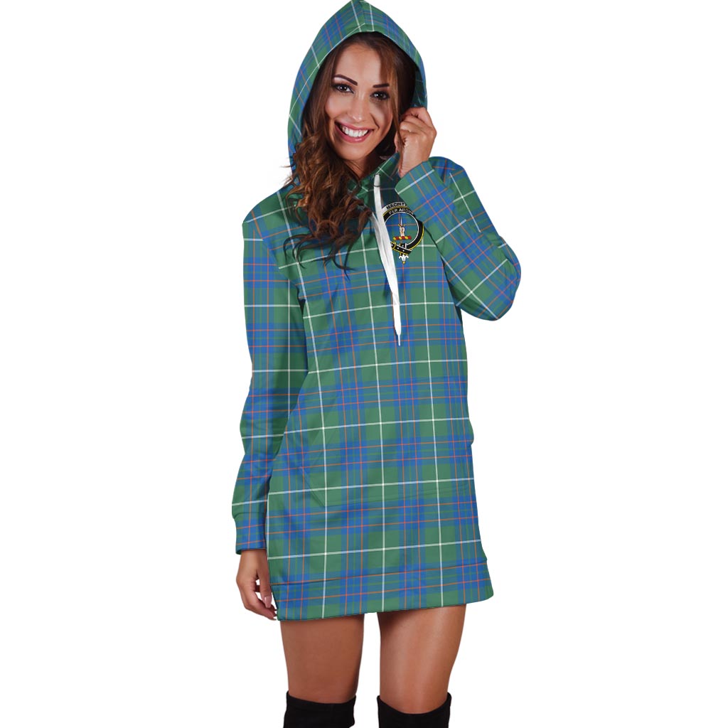 MacIntyre Hunting Ancient Tartan Hoodie Dress with Family Crest - Tartan Vibes Clothing