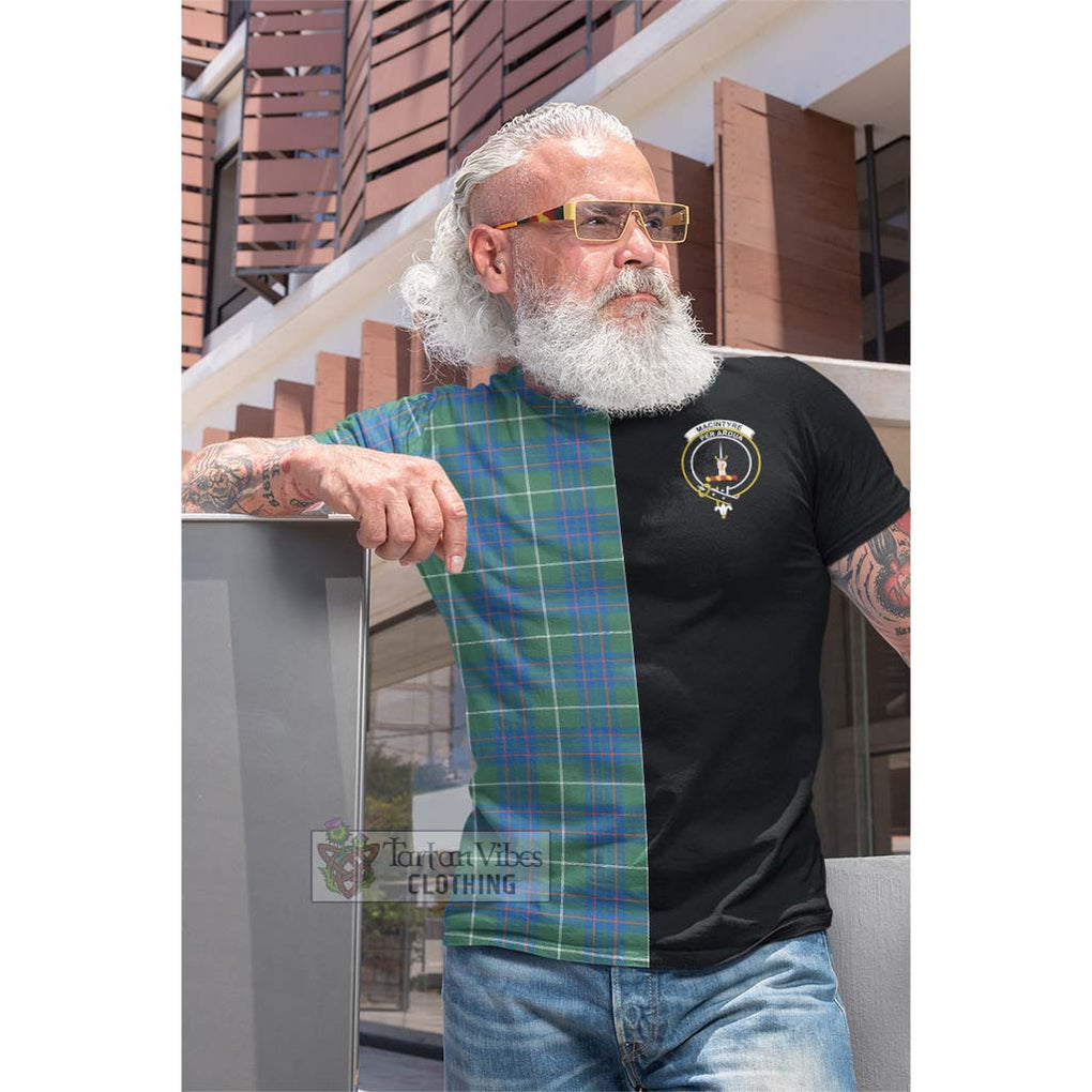 Tartan Vibes Clothing MacIntyre Hunting Ancient Tartan Cotton T-shirt with Family Crest and Half Of Me Style