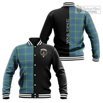 MacIntyre Hunting Ancient Tartan Baseball Jacket with Family Crest and Half Of Me Style