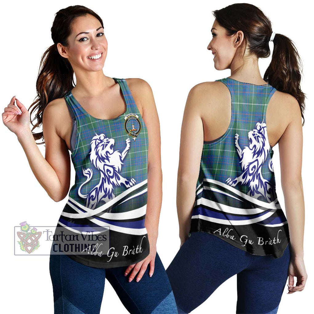 MacIntyre Hunting Ancient Tartan Women's Racerback Tanks with Alba Gu Brath Regal Lion Emblem 4XL - Tartanvibesclothing Shop