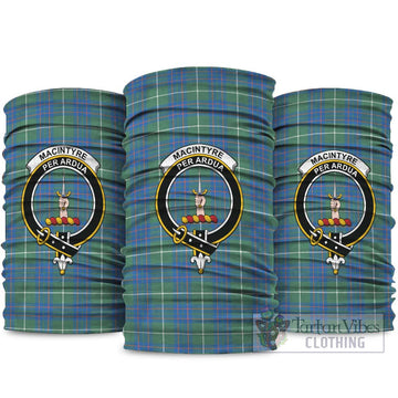 MacIntyre Hunting Ancient Tartan Neck Gaiters, Tartan Bandanas, Tartan Head Band with Family Crest