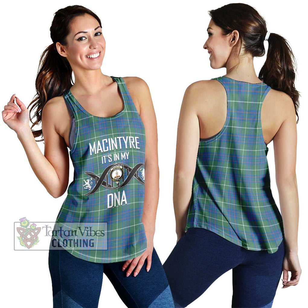 MacIntyre Hunting Ancient Tartan Women's Racerback Tanks with Family Crest DNA In Me Style 4XL - Tartanvibesclothing Shop