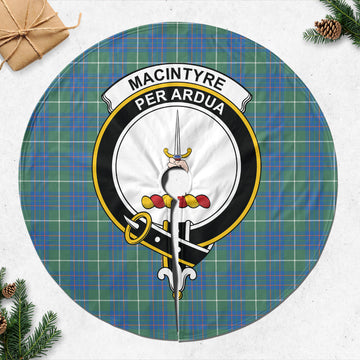 MacIntyre Hunting Ancient Tartan Christmas Tree Skirt with Family Crest