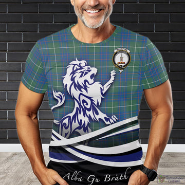 MacIntyre Hunting Ancient Tartan T-Shirt with Alba Gu Brath Regal Lion Emblem