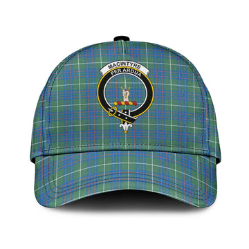 MacIntyre Hunting Ancient Tartan Classic Cap with Family Crest