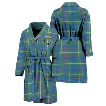 MacIntyre Hunting Ancient Tartan Bathrobe with Family Crest