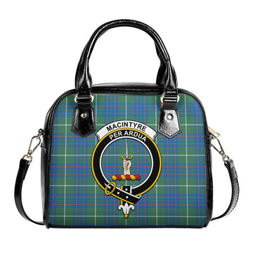 MacIntyre Hunting Ancient Tartan Shoulder Handbags with Family Crest