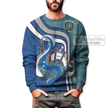 MacIntyre Hunting Ancient Tartan Sweatshirt with Epic Bagpipe Style