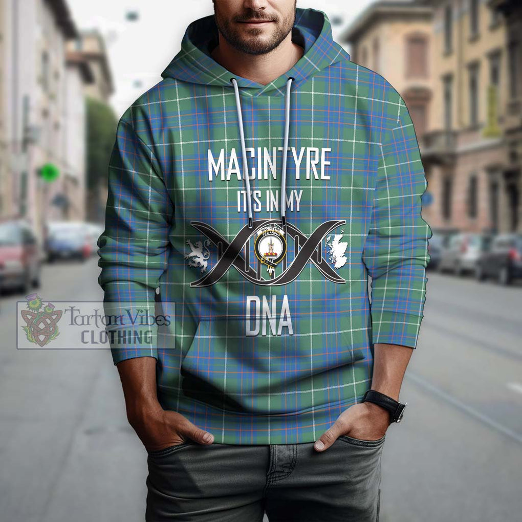 MacIntyre Hunting Ancient Tartan Hoodie with Family Crest DNA In Me Style Pullover Hoodie - Tartanvibesclothing Shop