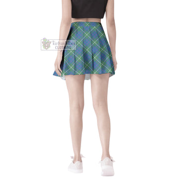 MacIntyre Hunting Ancient Tartan Women's Plated Mini Skirt Cross Style