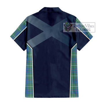 MacIntyre Hunting Ancient Tartan Short Sleeve Button Shirt with Family Crest and Lion Rampant Vibes Sport Style