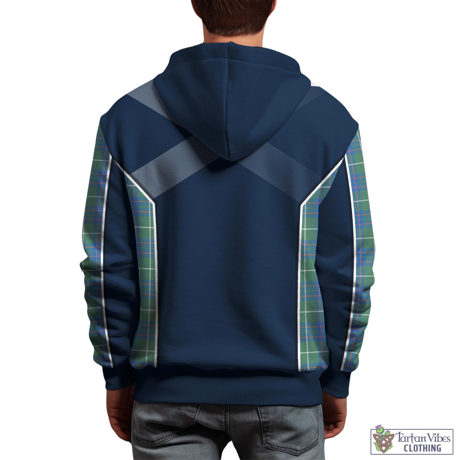 Tartan Vibes Clothing MacIntyre Hunting Ancient Tartan Hoodie with Family Crest and Scottish Thistle Vibes Sport Style