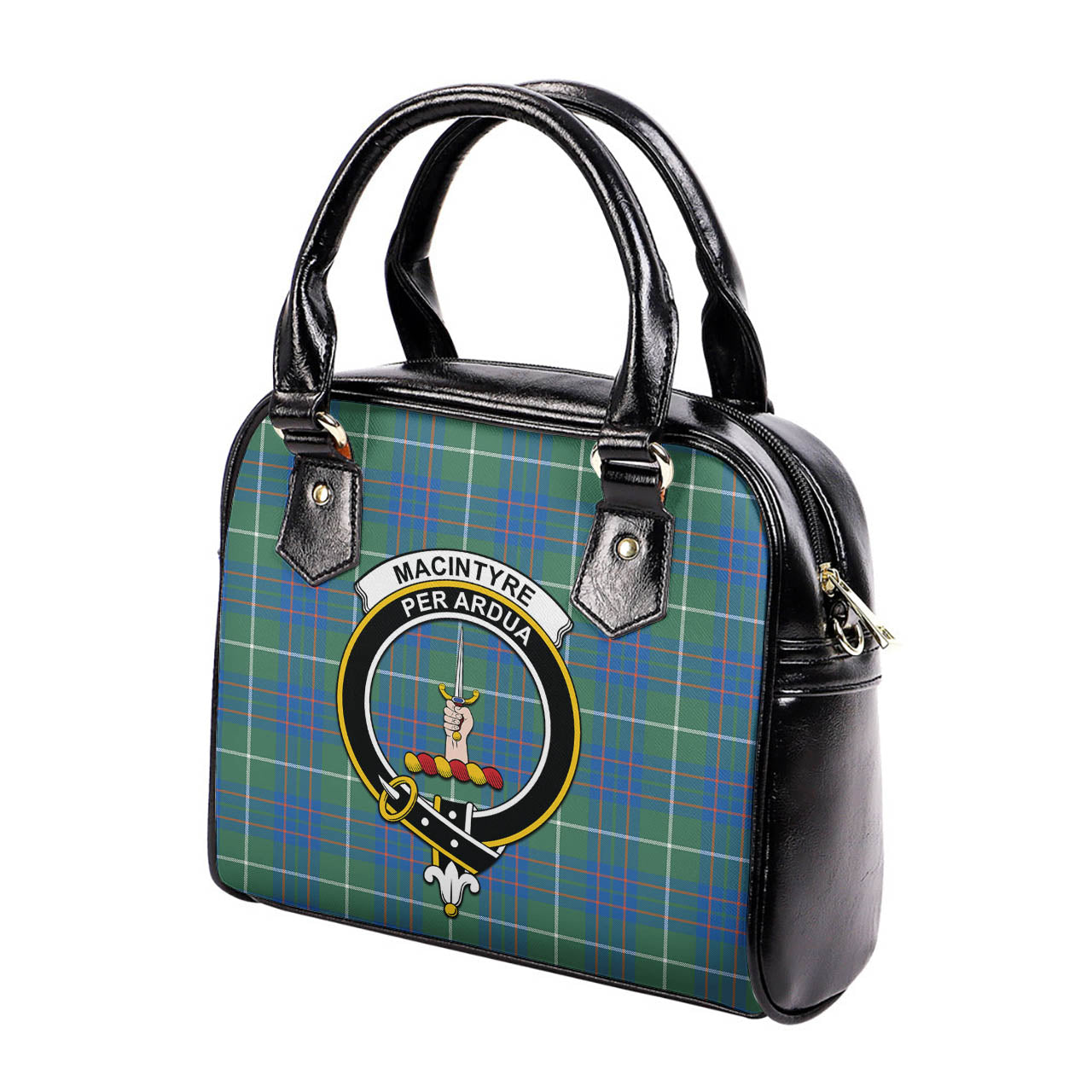 MacIntyre Hunting Ancient Tartan Shoulder Handbags with Family Crest - Tartanvibesclothing