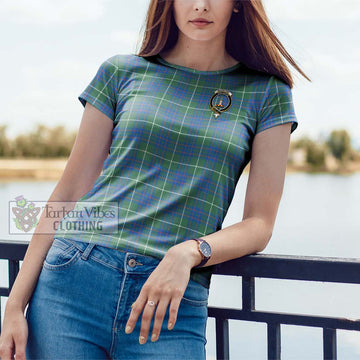 MacIntyre Hunting Ancient Tartan Cotton T-Shirt with Family Crest