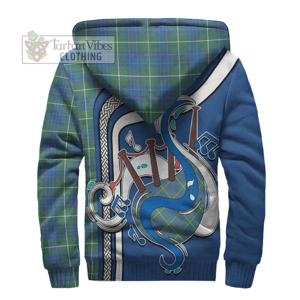 MacIntyre Hunting Ancient Tartan Sherpa Hoodie with Epic Bagpipe Style - Tartanvibesclothing Shop