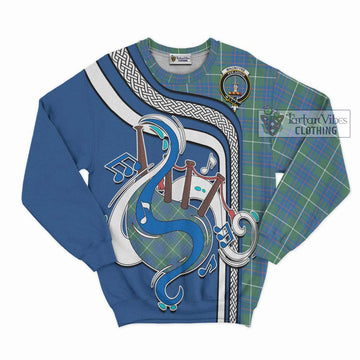 MacIntyre Hunting Ancient Tartan Sweatshirt with Epic Bagpipe Style