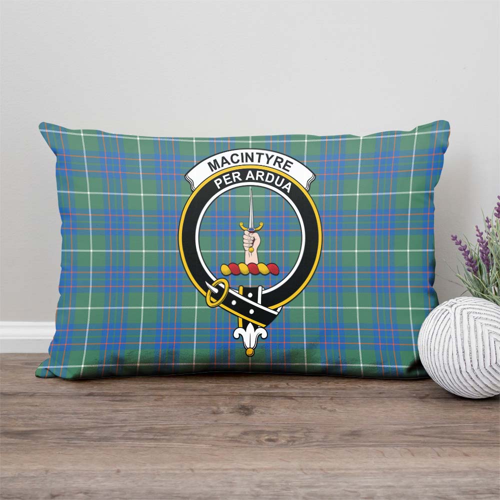 MacIntyre Hunting Ancient Tartan Pillow Cover with Family Crest Rectangle Pillow Cover - Tartanvibesclothing