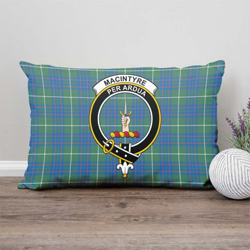 MacIntyre Hunting Ancient Tartan Pillow Cover with Family Crest