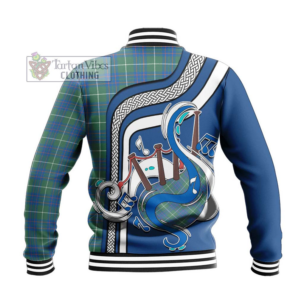 Tartan Vibes Clothing MacIntyre Hunting Ancient Tartan Baseball Jacket with Epic Bagpipe Style