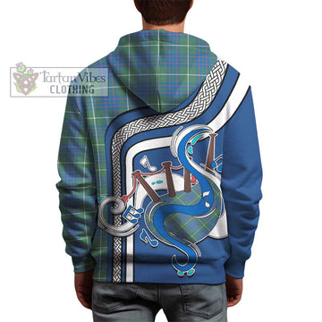 MacIntyre Hunting Ancient Tartan Hoodie with Epic Bagpipe Style