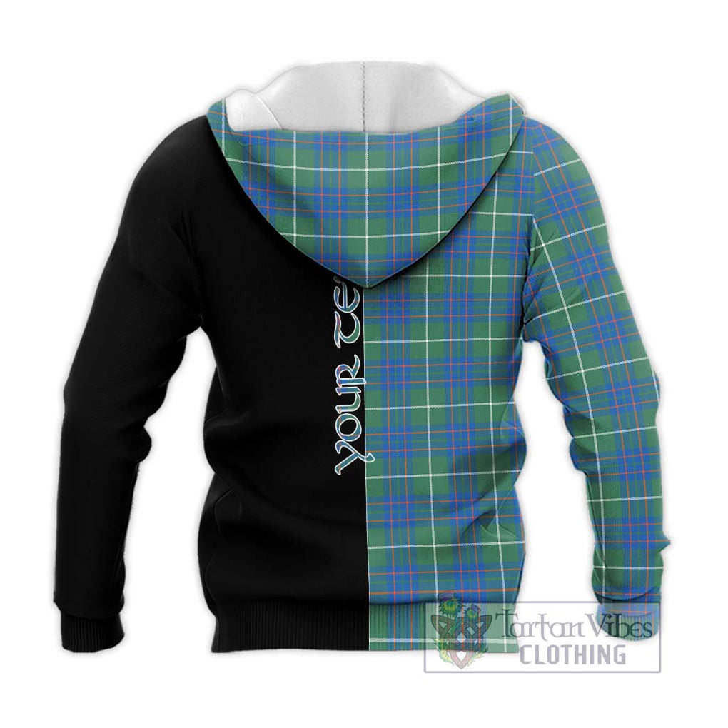 MacIntyre Hunting Ancient Tartan Knitted Hoodie with Family Crest and Half Of Me Style - Tartanvibesclothing Shop