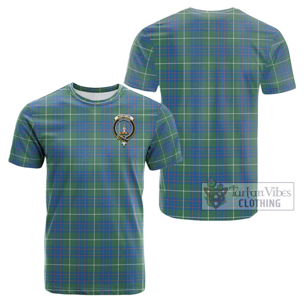 MacIntyre Hunting Ancient Tartan Cotton T-Shirt with Family Crest Kid's Shirt - Tartanvibesclothing Shop