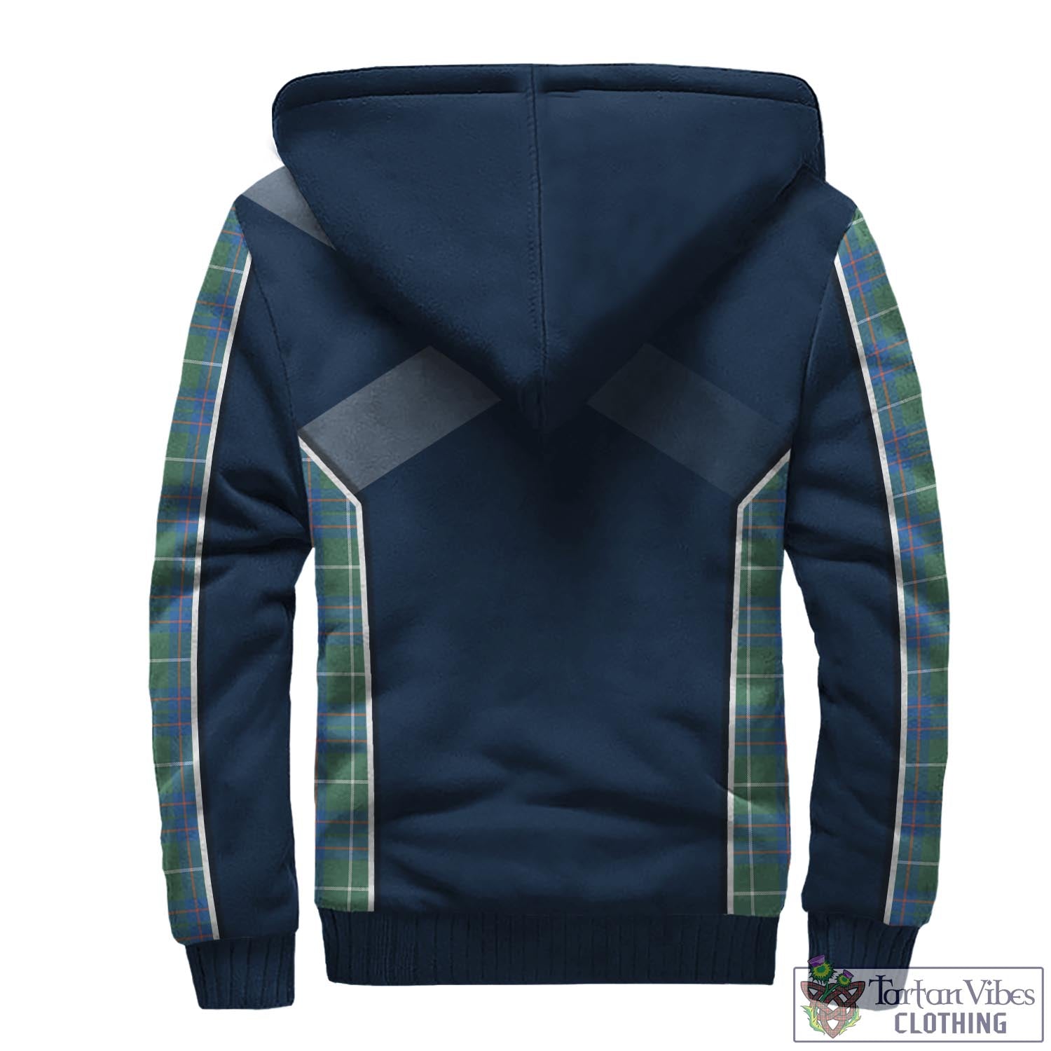 Tartan Vibes Clothing MacIntyre Hunting Ancient Tartan Sherpa Hoodie with Family Crest and Scottish Thistle Vibes Sport Style