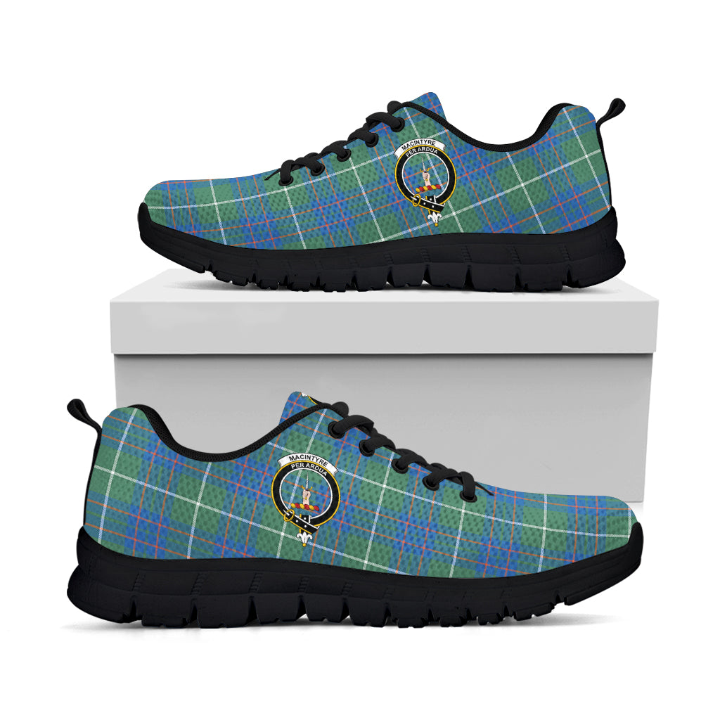 MacIntyre Hunting Ancient Tartan Sneakers with Family Crest - Tartan Vibes Clothing