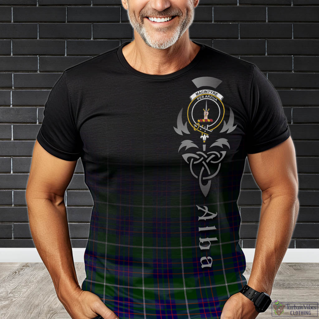 Tartan Vibes Clothing MacIntyre Hunting Modern Tartan T-Shirt Featuring Alba Gu Brath Family Crest Celtic Inspired